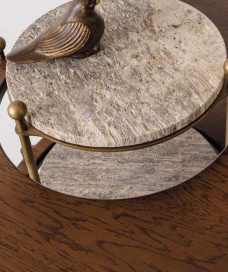 Aberto – Couchtisch & Beistelltisch Set mit echtem Marmor und Holzfurnier