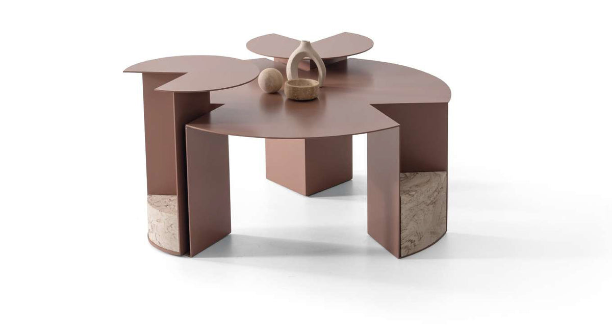 Vita – Design-Couchtisch & Beistelltisch Set mit skulpturaler Form